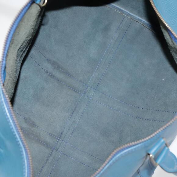 LOUIS VUITTON Epi Keepall 45 Boston Bag Blue M42975 - Picture 11 of 16